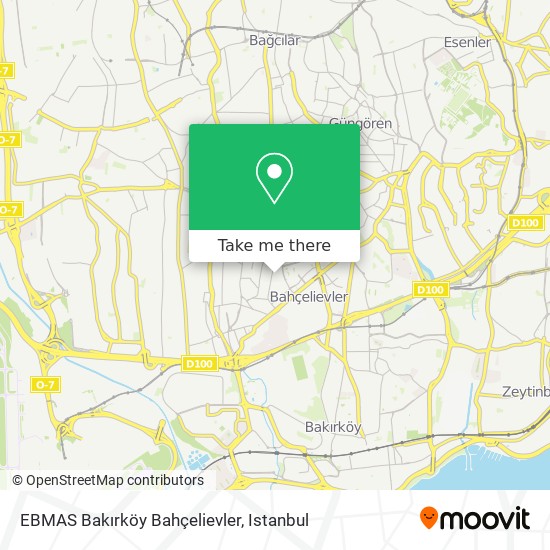 EBMAS Bakırköy Bahçelievler map