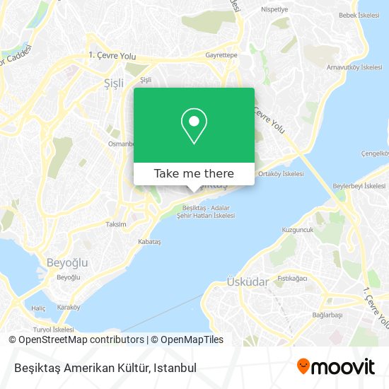 Beşiktaş Amerikan Kültür map