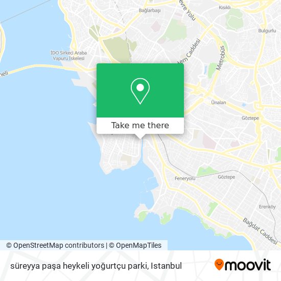 süreyya paşa heykeli yoğurtçu parki map