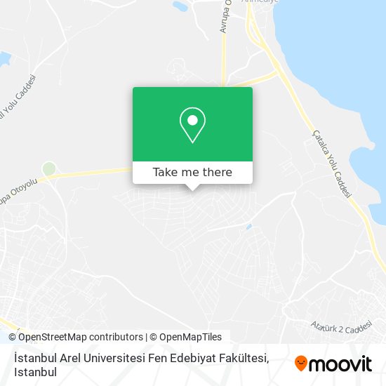 İstanbul Arel Universitesi Fen Edebiyat Fakültesi map