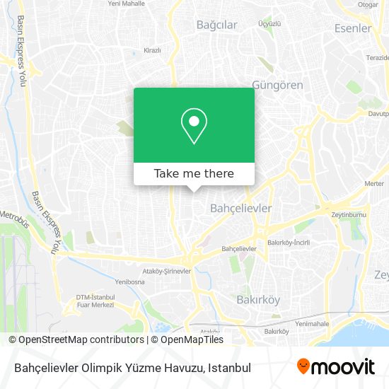 Bahçelievler Olimpik Yüzme Havuzu map