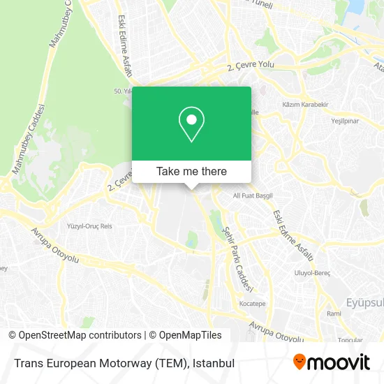 Trans European Motorway (TEM) map