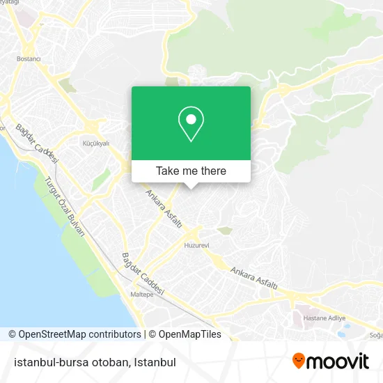 istanbul-bursa otoban map