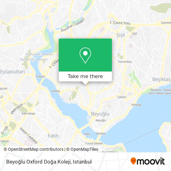 Beyoğlu Oxford Doğa Koleji map