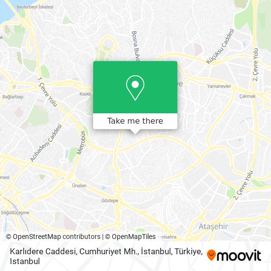 Karlıdere Caddesi, Cumhuriyet Mh., İstanbul, Türkiye map