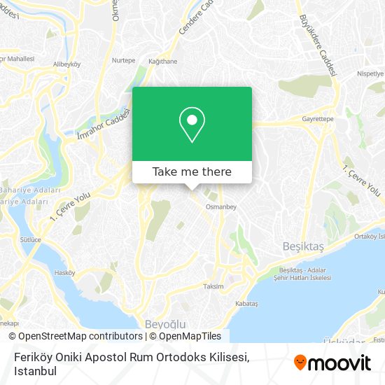 Feriköy Oniki Apostol Rum Ortodoks Kilisesi map
