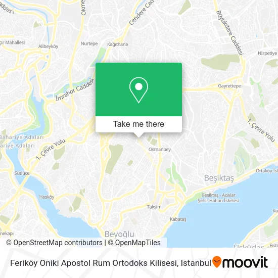 Feriköy Oniki Apostol Rum Ortodoks Kilisesi map