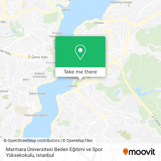 Marmara Üniversitesi Beden Eğitimi ve Spor Yüksekokulu map