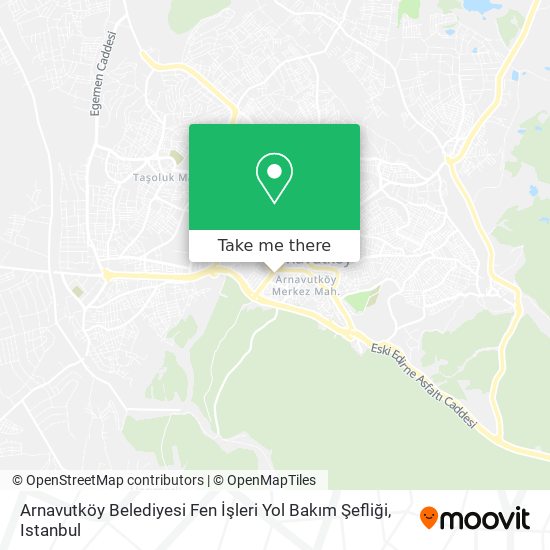 Arnavutköy Belediyesi Fen İşleri Yol Bakım Şefliği map