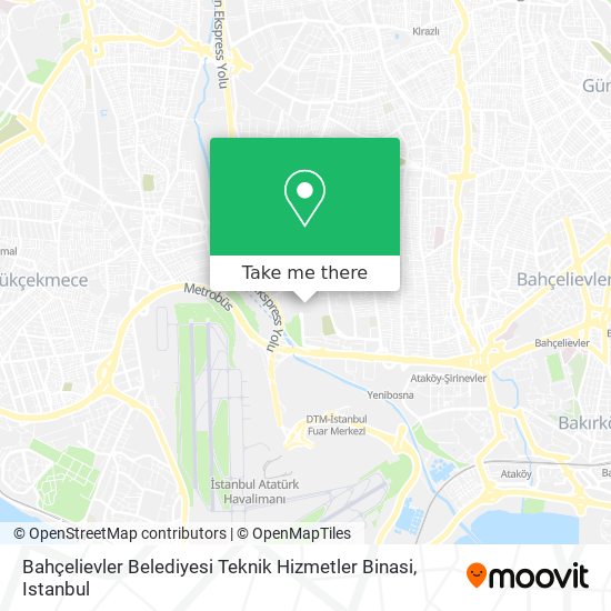 Bahçelievler Belediyesi Teknik Hizmetler Binasi map