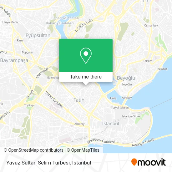 Yavuz Sultan Selim Türbesi map