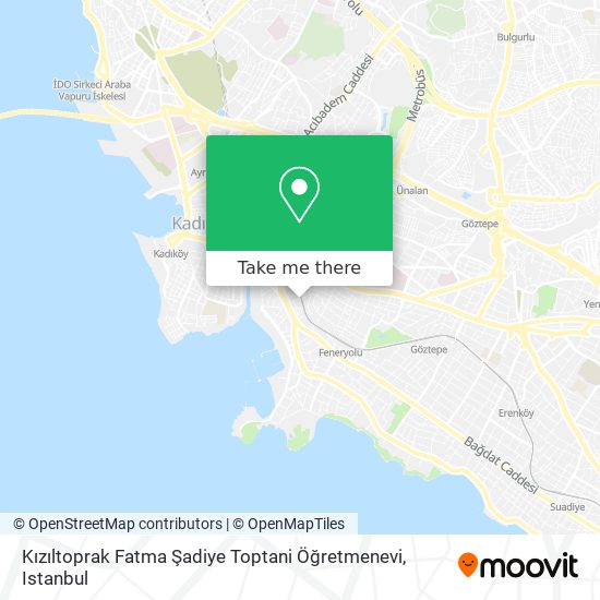 Kızıltoprak Fatma Şadiye Toptani Öğretmenevi map