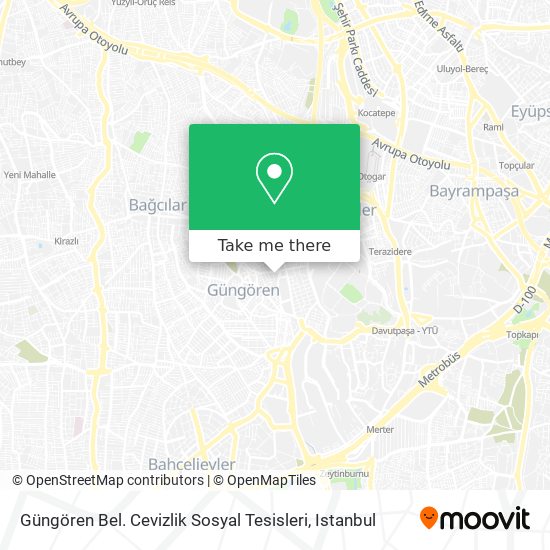 Güngören Bel. Cevizlik Sosyal Tesisleri map