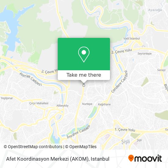 Afet Koordinasyon Merkezi (AKOM) map