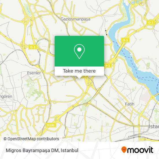 Migros Bayrampaşa DM map