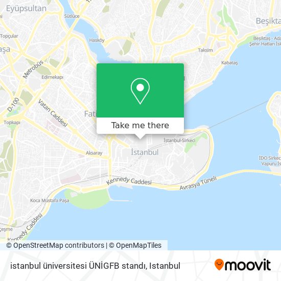 istanbul üniversitesi ÜNİGFB standı map