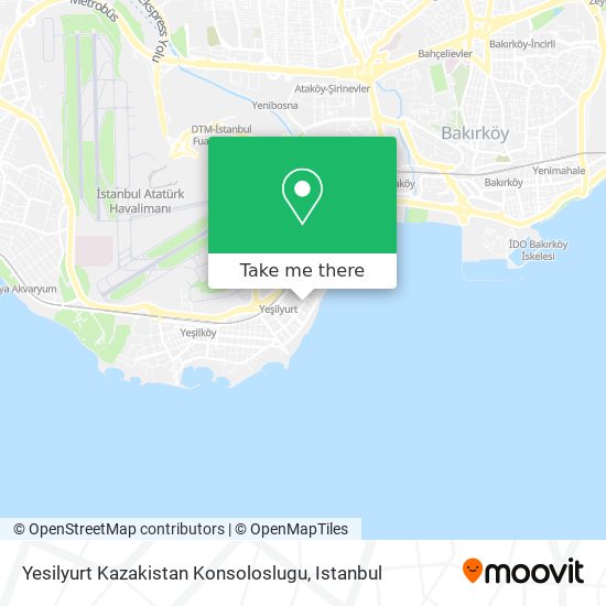Yesilyurt Kazakistan Konsoloslugu map