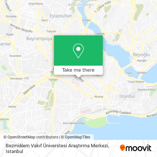 Bezmiâlem Vakıf Üniverstesi Araştırma Merkezi map