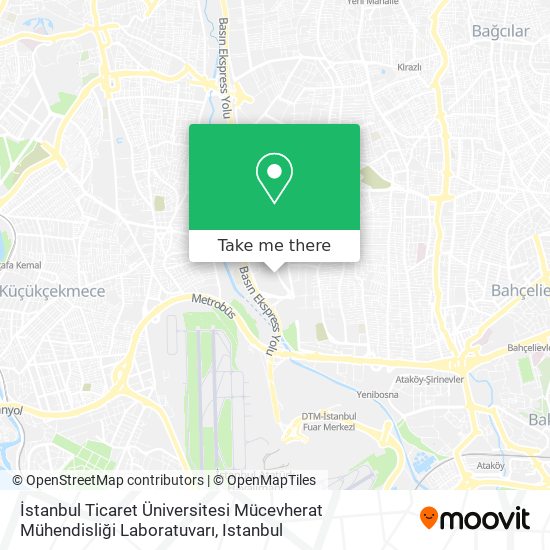İstanbul Ticaret Üniversitesi Mücevherat Mühendisliği Laboratuvarı map