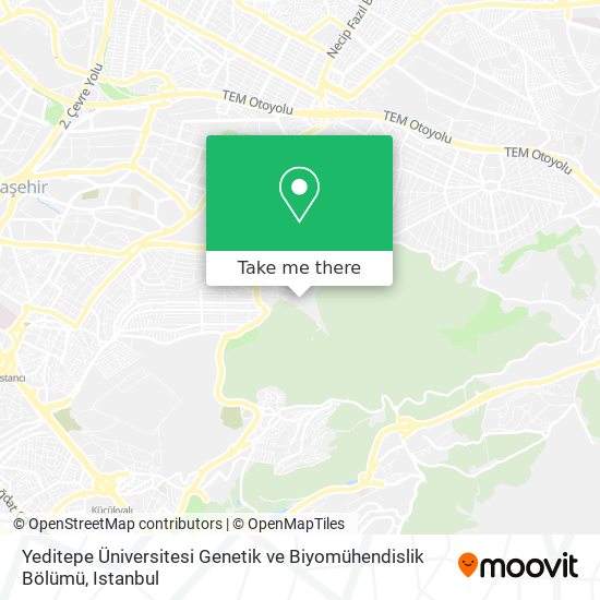 Yeditepe Üniversitesi Genetik ve Biyomühendislik Bölümü map