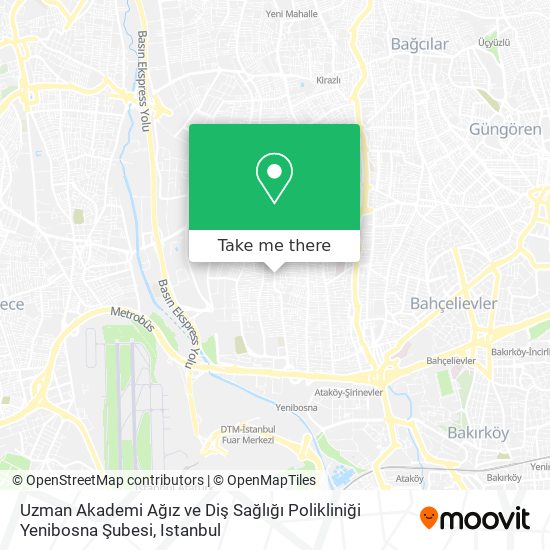 Uzman Akademi Ağız ve Diş Sağlığı Polikliniği Yenibosna Şubesi map