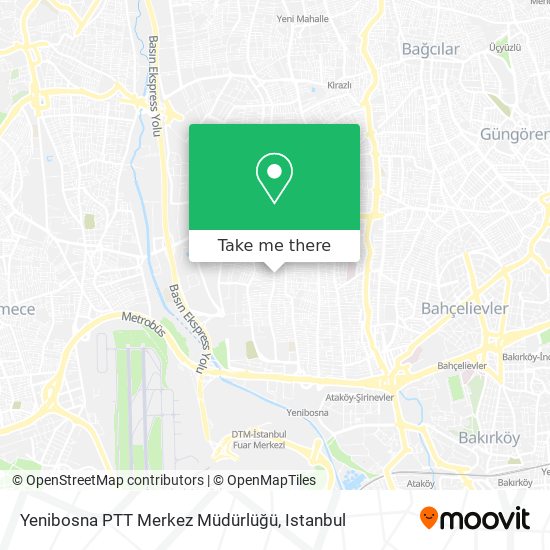 Yenibosna PTT Merkez Müdürlüğü map