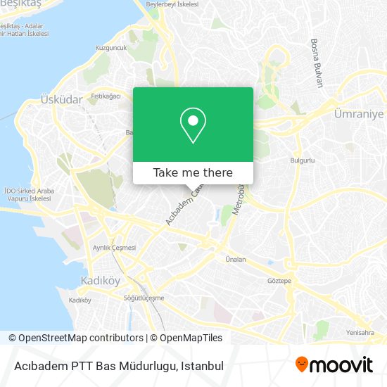Acıbadem PTT Bas Müdurlugu map