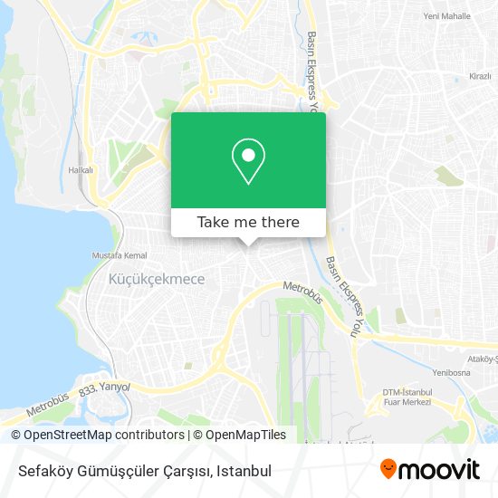 Sefaköy Gümüşçüler Çarşısı map