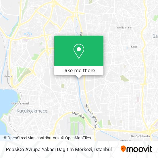 PepsiCo  Avrupa Yakası Dağıtım Merkezi map
