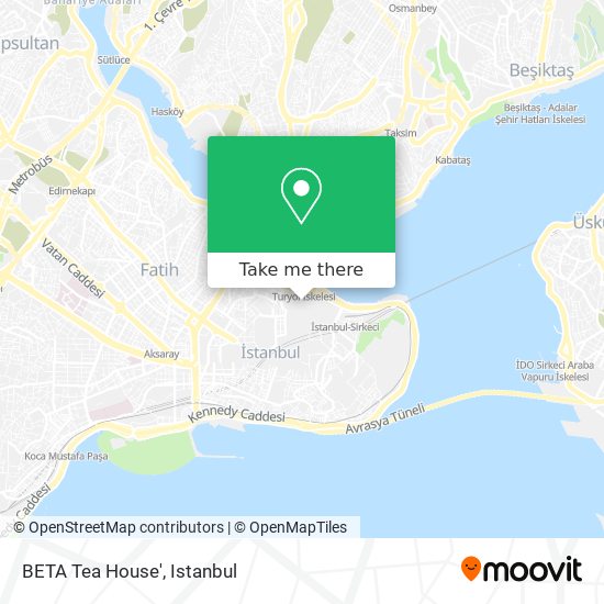 BETA Tea House' map