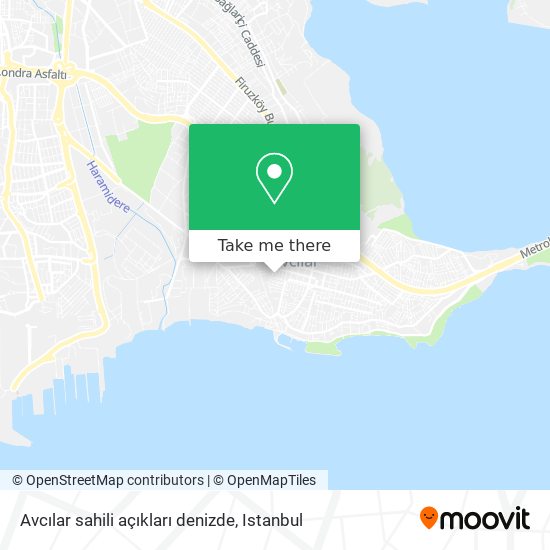Avcılar sahili açıkları denizde map