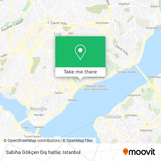 Sabiha Gökçen Dış hatlar map