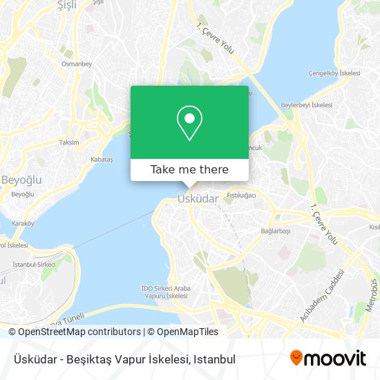 Üsküdar - Beşiktaş Vapur İskelesi map