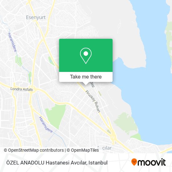 ÖZEL ANADOLU Hastanesi Avcılar map