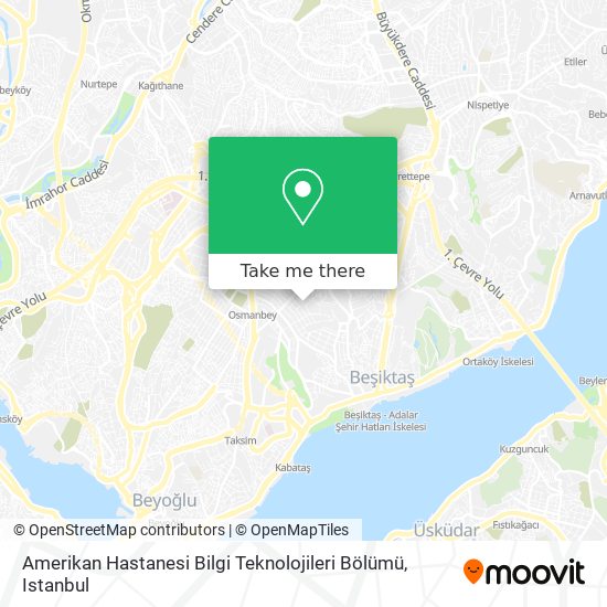 Amerikan Hastanesi Bilgi Teknolojileri Bölümü map