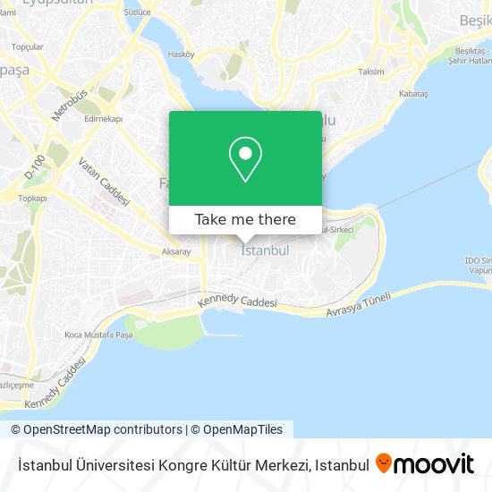 İstanbul Üniversitesi Kongre Kültür Merkezi map