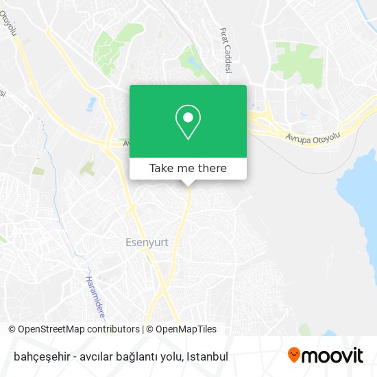 bahçeşehir - avcılar bağlantı yolu map