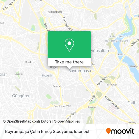 Bayrampaşa Çetin Emeç Stadyumu map