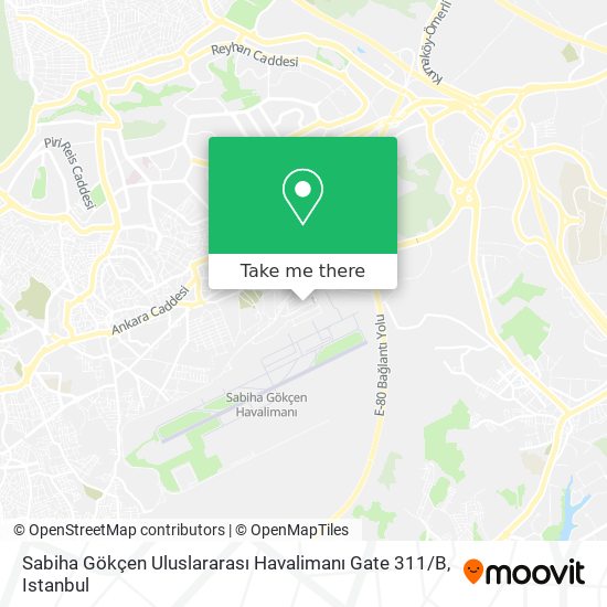 Sabiha Gökçen Uluslararası Havalimanı Gate 311 / B map