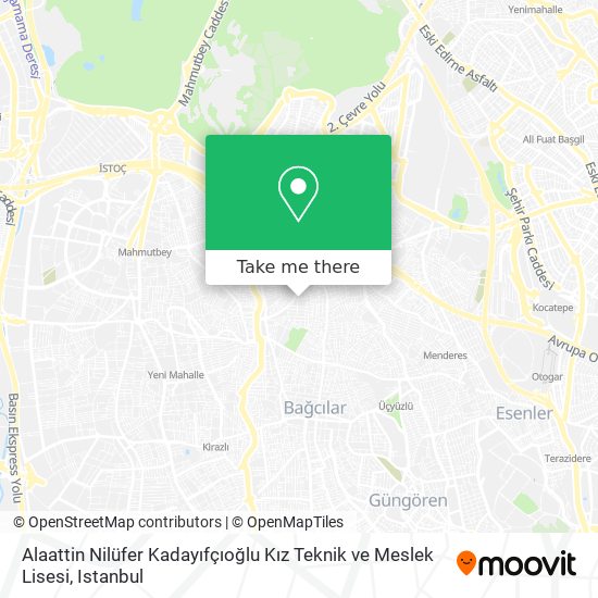 Alaattin Nilüfer Kadayıfçıoğlu Kız Teknik ve Meslek Lisesi map