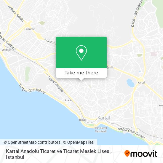 Kartal Anadolu Ticaret ve Ticaret Meslek Lisesi map