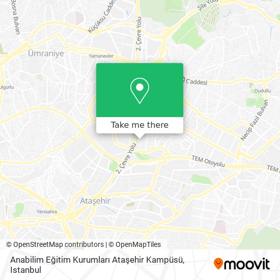 how to get to anabilim egitim kurumlari atasehir kampusu in umraniye by bus cable car or metro