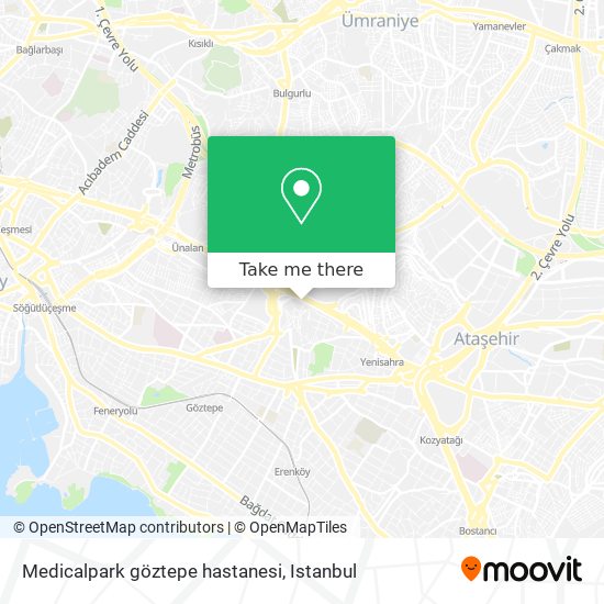 Medicalpark göztepe hastanesi map
