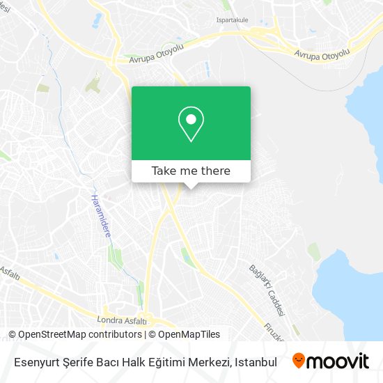 Esenyurt Şerife Bacı Halk Eğitimi Merkezi map