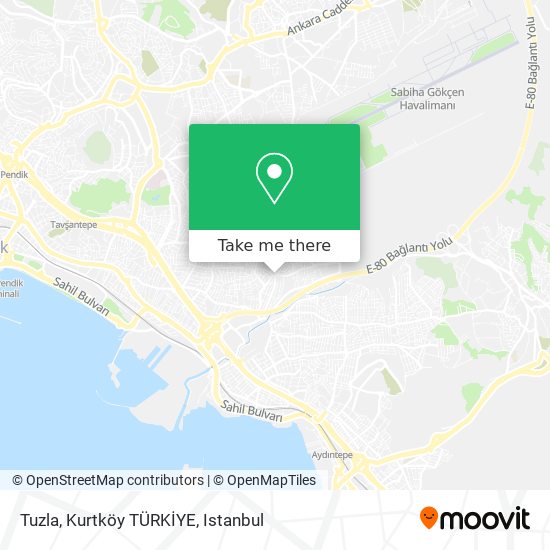 Tuzla, Kurtköy TÜRKİYE map