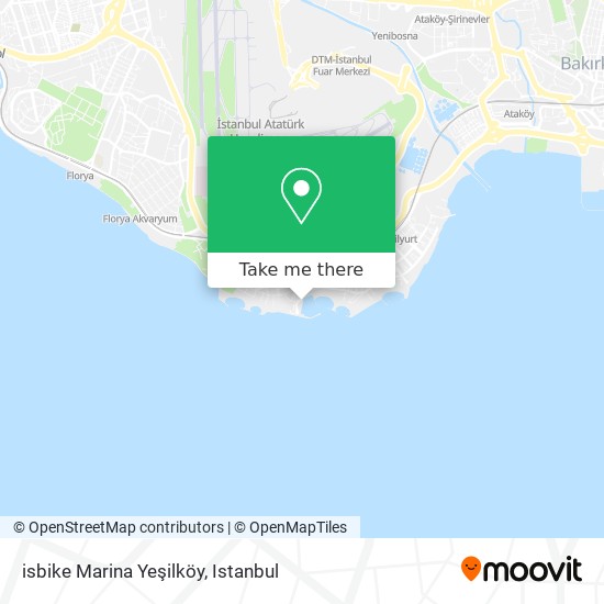 isbike Marina Yeşilköy map