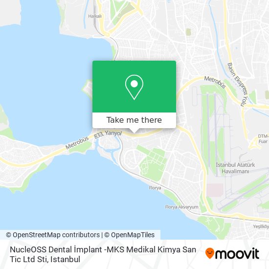 NucleOSS Dental İmplant -MKS Medikal Kimya San Tic Ltd Sti map