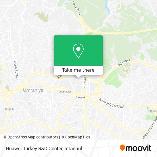 Huawei Turkey R&D Center map