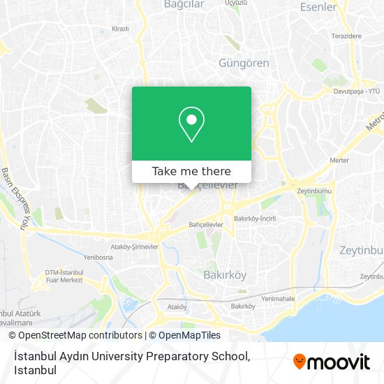 İstanbul Aydın University Preparatory School map