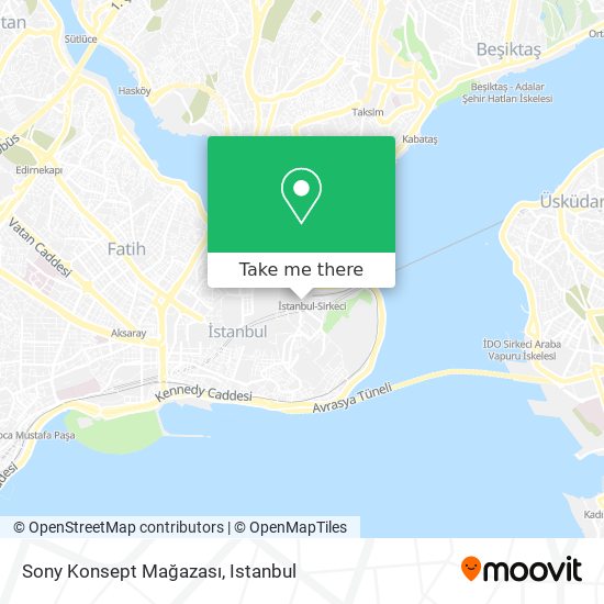 Sony Konsept Mağazası map